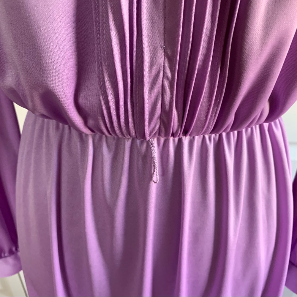 Vintage Purple Dress Size 9/10 - Picture 3 of 11